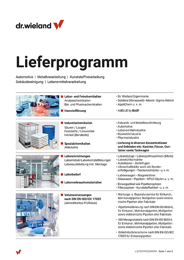 dr. wieland - Lieferprogramm